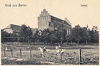 Barciany - Zamek na widokwce sprzed poaru z 1915 roku