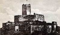 Bolkw - Zamek w Bolkowie na pocztwce z okresu midzywojennego