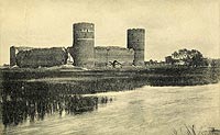 Ciechanw - Zamek w Ciechanowie na pocztwce z 1905 roku