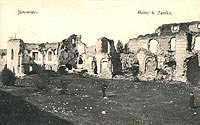 Janowiec - Ruiny zamku na widokwce z lat 1912-14