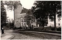 Komin - Zamek w Kominie na pocztwce z okoo 1940 roku