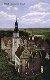 Olenica - Zamek w Olenicy na pocztwce z 1918 roku