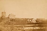 Owicim - Zamek w Owicimiu na zdjciu lat 1875-1900