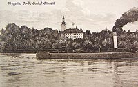 Otmt - Zamek w Otmcie na pocztwce z 1931 roku