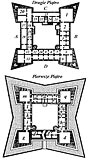 Krasnystaw - Plan zamku w Krasnymstawie z 1665 roku wedug Jzefa Naronowicza Naroskiego