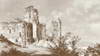 Rudno - Widok zamku okoo 1800 roku na rysunku Zygmunta Vogla